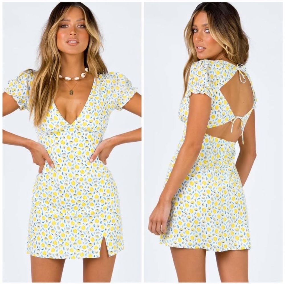 Princess Polly Lemon Printed Dress